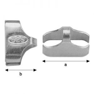 Endkappe f&uuml;r breite B&auml;nder, Schmuckteile, 5mm - FBR  5,0